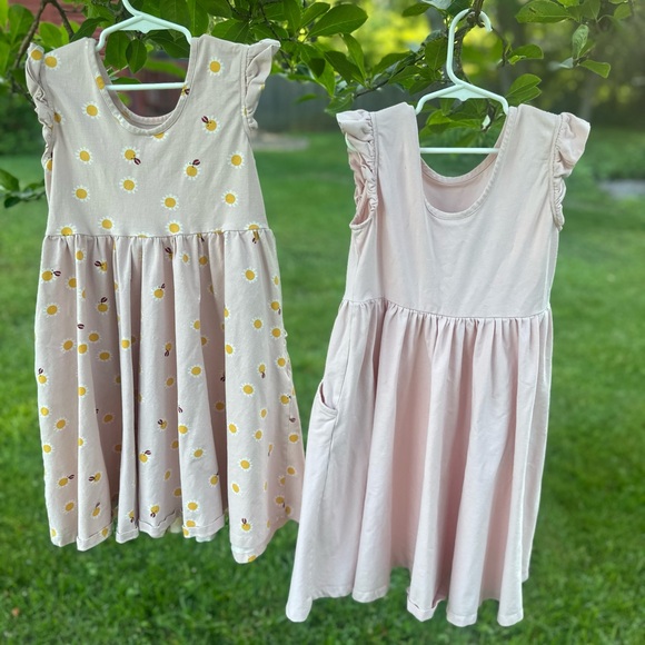 Hanna Andersson Dress Bundle |  Floral & Lady Bug Print | Size 140 & 10 - Picture 2 of 6